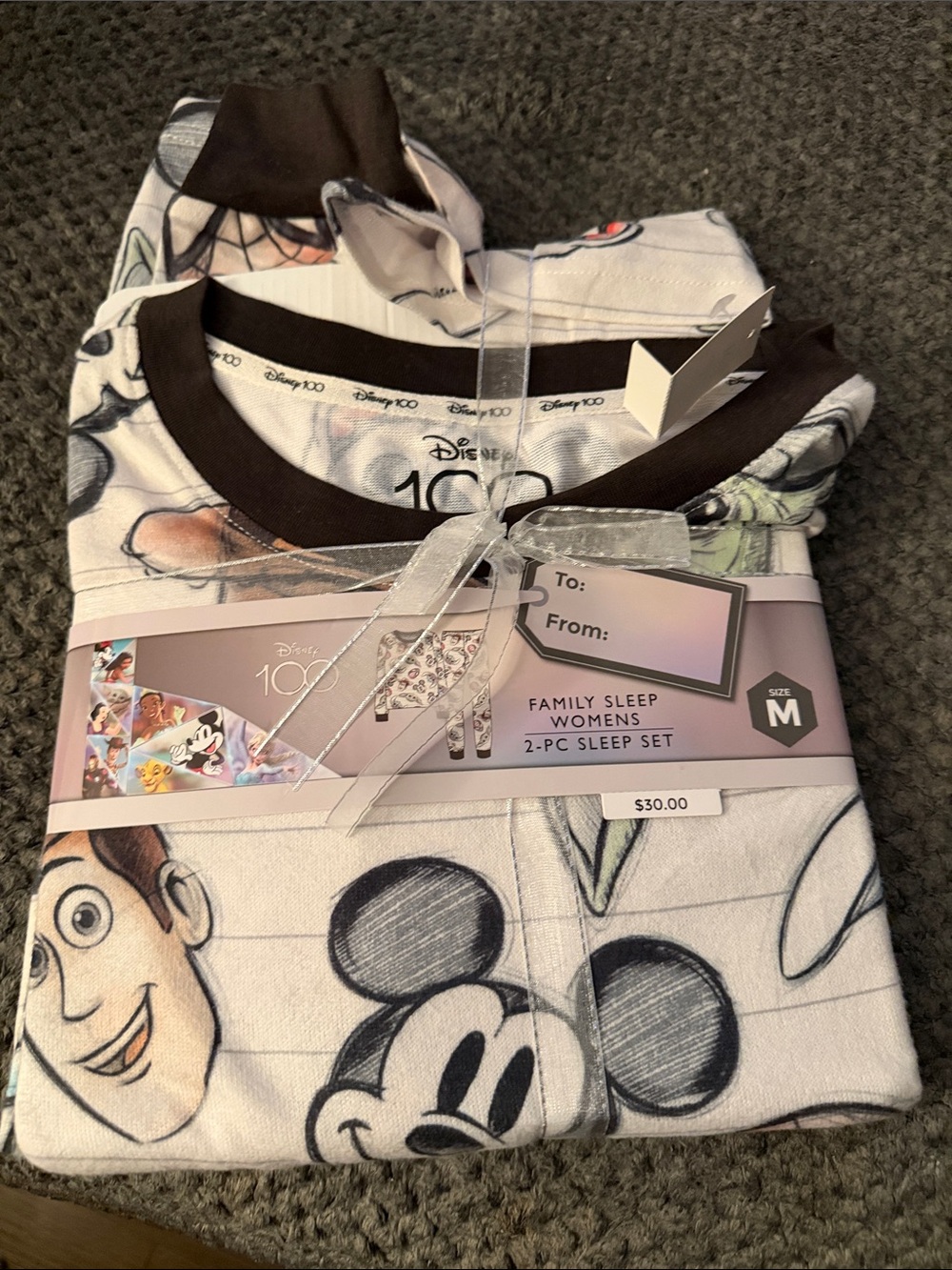 Disney Christmas Family Matching Pj 2pc Set Different Sizes